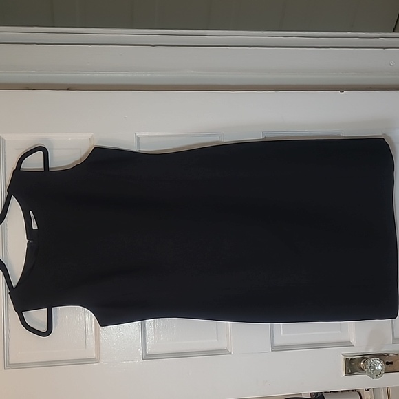 Ann Taylor Dresses & Skirts - Ann Taylor Loft Wool Black Sleeveless Shift Suiting Dress, Womens 8 Petite
